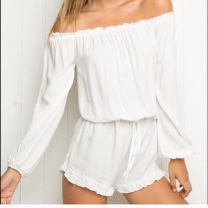 white brandy melville romper!
